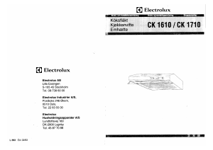 Bruksanvisning Electrolux CK1710 Köksfläkt