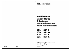 Mode d’emploi Electrolux EON391W Cuisinière