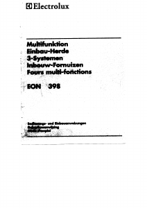 Handleiding Electrolux EON398B Fornuis