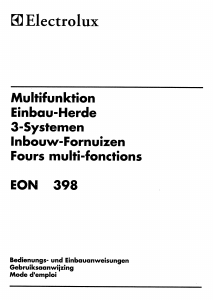 Bedienungsanleitung Electrolux EON398X Herd