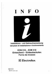 Manuale Electrolux EON411P Cucina