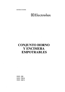 Manual de uso Electrolux EON228K Horno