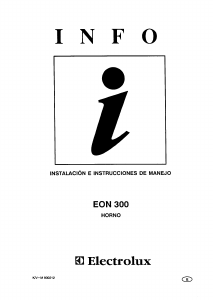 Manual de uso Electrolux EON300W Horno