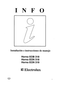 Manual de uso Electrolux EON318K Horno