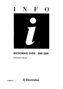 Manual Electrolux EME2396S Microwave