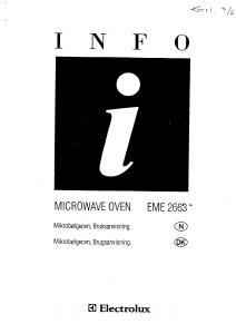 Brugsanvisning Electrolux EME2663K Mikroovn