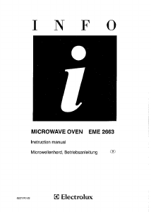 Bedienungsanleitung Electrolux EME2663WH Mikrowelle