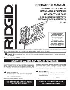 Manual RIDGID R3101 Jigsaw