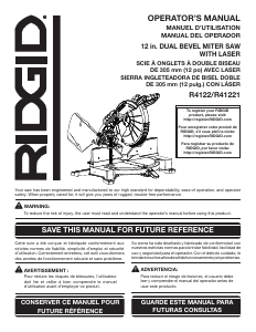 Manual RIDGID R41221 Mitre Saw