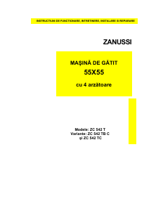 Manual Zanussi ZC542TC Aragaz