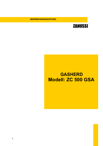 Bedienungsanleitung Zanussi ZC500GSA Herd