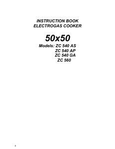 Manual Zanussi ZC540AS IDEAL Range