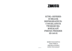 Bruksanvisning Zanussi ZD18/6R Kyl-frys