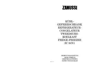 Bedienungsanleitung Zanussi ZC18/91 Kühl-gefrierkombination