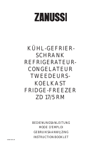 Bruksanvisning Zanussi ZD17/5RM Kyl-frys