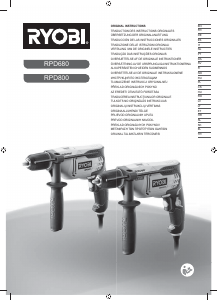 Manual Ryobi RPD680 Maşină de găurit cu percuţie