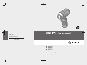 Manual Bosch GDR 12-LI Screw Driver