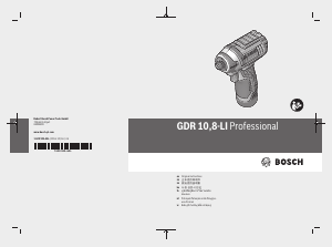 说明书 博世 GDR 10.8-LI 螺丝刀