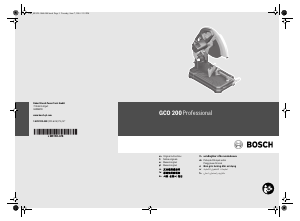 Mode d’emploi Bosch GCO 200 Tronçonneuse à métaux