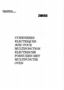 Mode d’emploi Zanussi ZC604VW1 Cuisinière