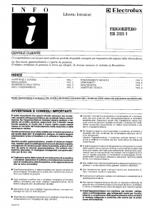 Manuale Electrolux ER2321I Frigorifero
