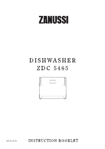 Manual Zanussi ZDC5465 Dishwasher