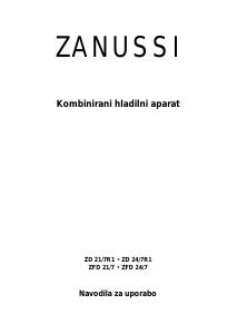 Priročnik Zanussi ZD21/7RI Hladilnik in zamrzovalnik