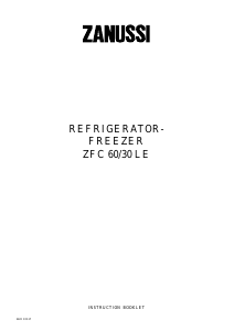 Manual Zanussi ZFC60/30LE Fridge-Freezer