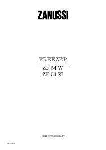 Manual Zanussi ZF 54 SI Freezer