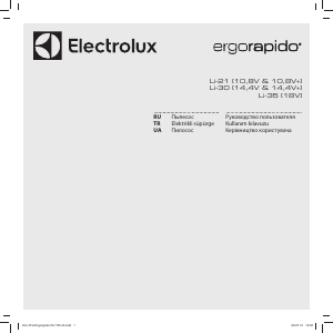 Kullanım kılavuzu Electrolux ERGO12 Ergorapido Elektrikli süpürge