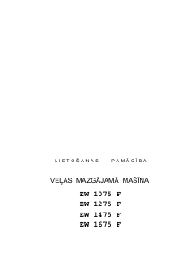 Rokasgrāmata Electrolux EW1275F Veļas mašīna