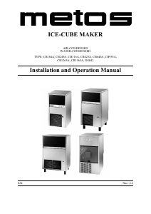 Manual Metos CB249A Ice Cube Maker