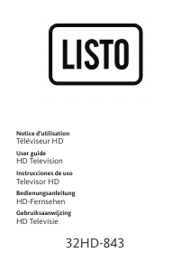 Manual Listo 32 HD-843 LCD Television