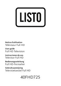 Manual de uso Listo 40-FHD-725 Televisor de LCD