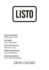 Manual de uso Listo 24 HD-CAC-842 Televisor de LCD