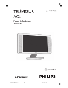 Mode d’emploi Philips 23PF9976i Téléviseur LCD