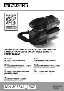 Mode d’emploi Parkside PAEXS 20-Li A1 Ponceuse excentrique