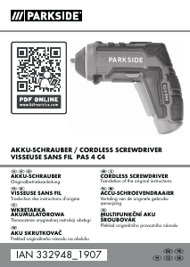 Mode d’emploi Parkside IAN 332948 Visseuse