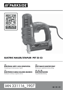 Bedienungsanleitung Parkside PET 25 C3 Tacker