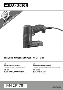 Manual Parkside PHET 25 B1 Pistol de împuşcat cuie