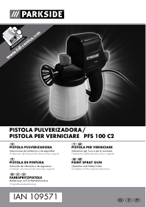 Manual Parkside IAN 109571 Pistola de pintura