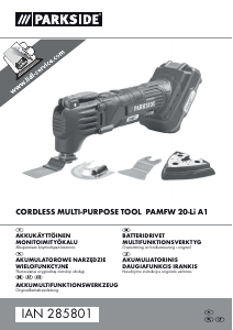 Instrukcja Parkside PAMFW 20-Li A1 Narzędzia wielofunkcyjne