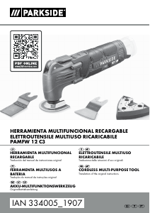 Manuale Parkside PAMFW 12 C3 Utensile multifunzione