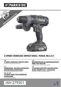 Manual Parkside PSBSA 20-Li A1 Drill-Driver