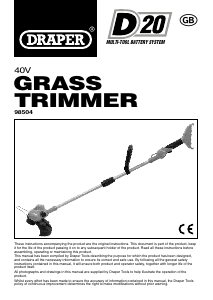 Handleiding Draper D20G/GT40 Grastrimmer