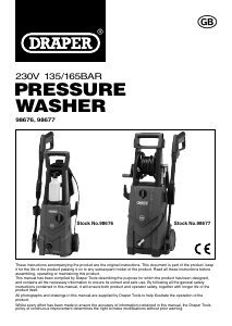 Manual Draper PW2200/110D Pressure Washer