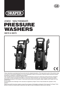Manual Draper PW2100I/110D Pressure Washer