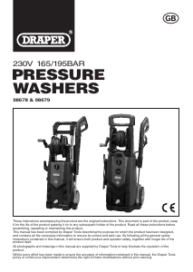 Manual Draper PW2500I/130D Pressure Washer