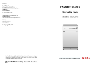 Návod AEG F64470I-W Umývačka riadu