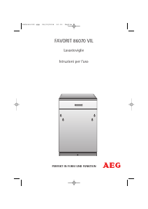 Manuale AEG F86070VIL Lavastoviglie